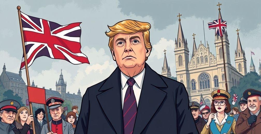 Former US President's UK State Visit: Royal Engagement and Public Demonstrations