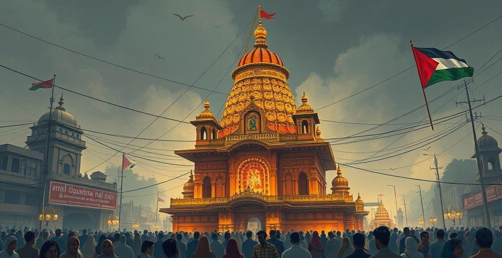 Kolkata Durga Puja Pandal Connects Famine History with Global Crises
