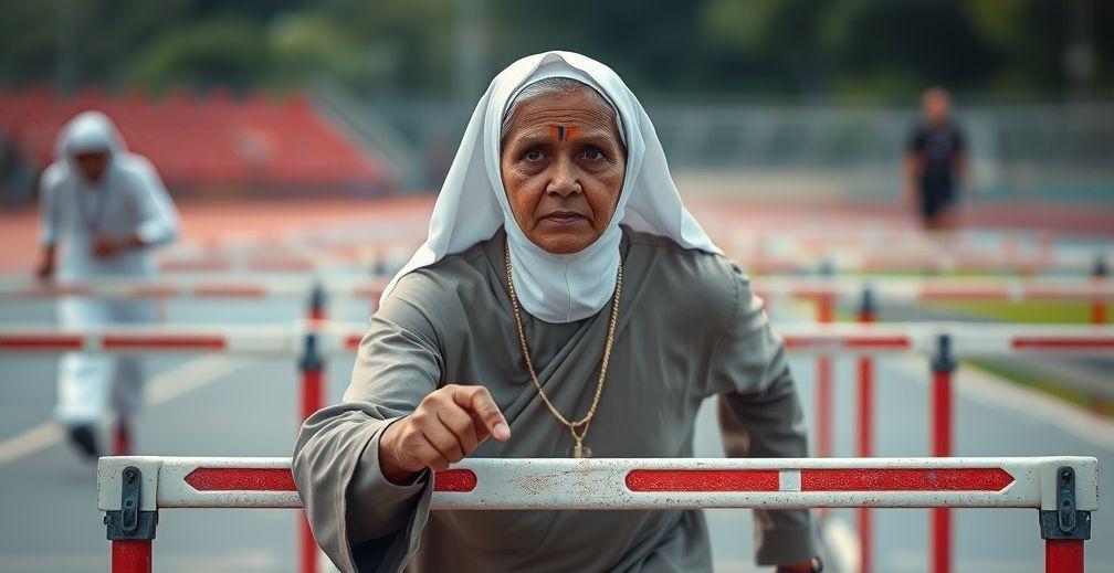 55-Year-Old Nun Wins Hurdles Event at Kerala Masters Athletics Competition