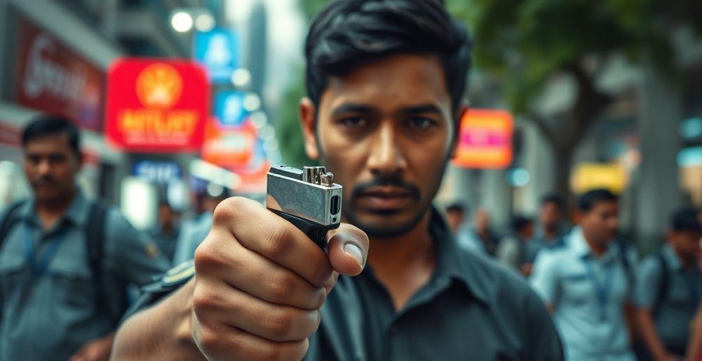 Bangkok Police Apprehend Man Following Public Disturbance Involving Lighter