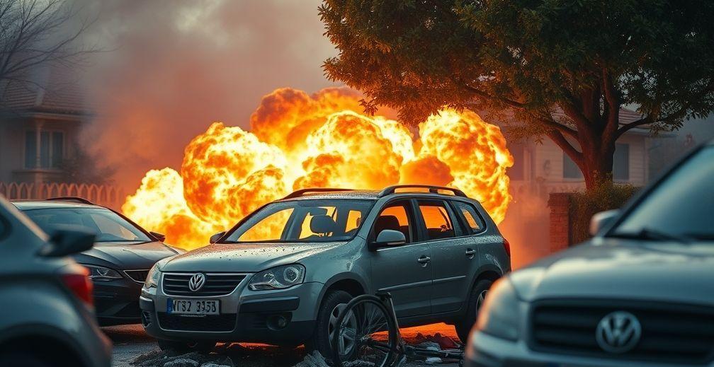 Incident Involving Explosive Device Damages Vehicles Outside Italian Journalist's Home