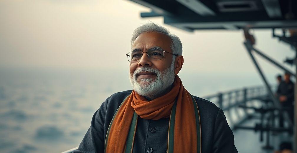 PM Modi Observes Diwali Aboard INS Vikrant, Addresses Self-Reliance and Internal Security