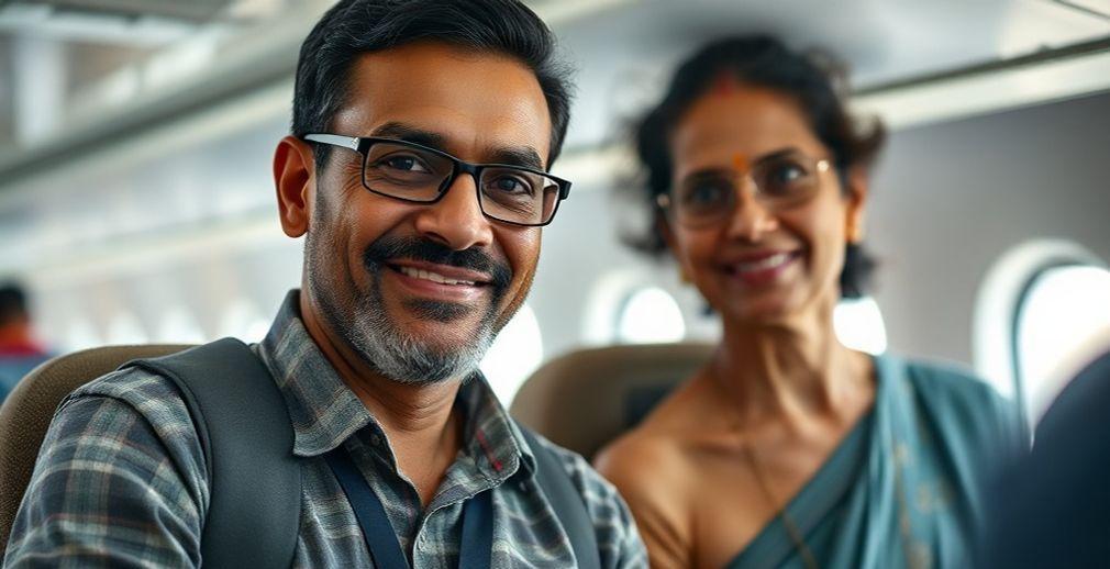 Telangana Parents Experience First Flight to UK for Family Reunion