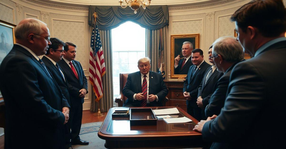 President Trump Holds Prayer Session with Evangelical Leaders