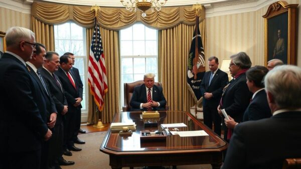 President Trump Participates in Oval Office Prayer Session with Evangelical Leaders Amidst Iran Tensions