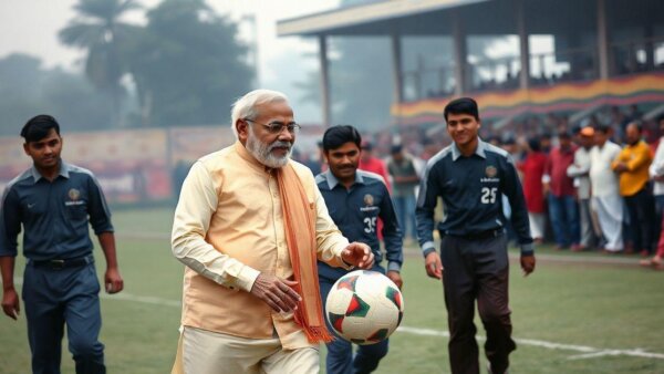 Prime Minister Modi Engages in Football in Sikkim During West Bengal Election Silence