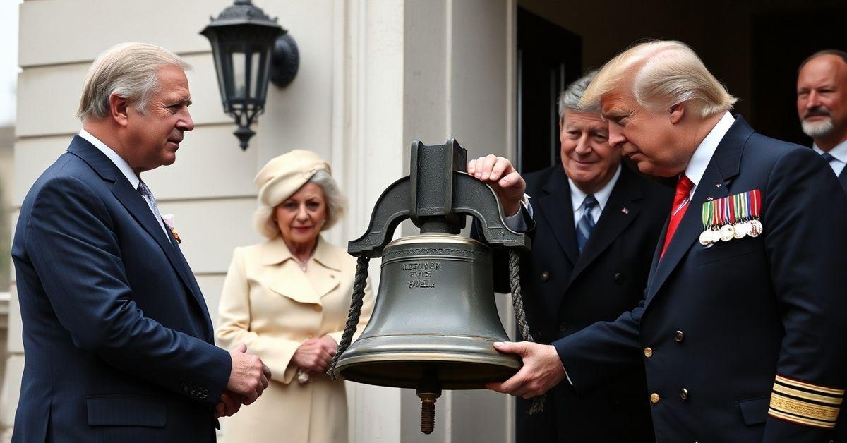 UK Monarch Presents WWII Naval Artifact to US President